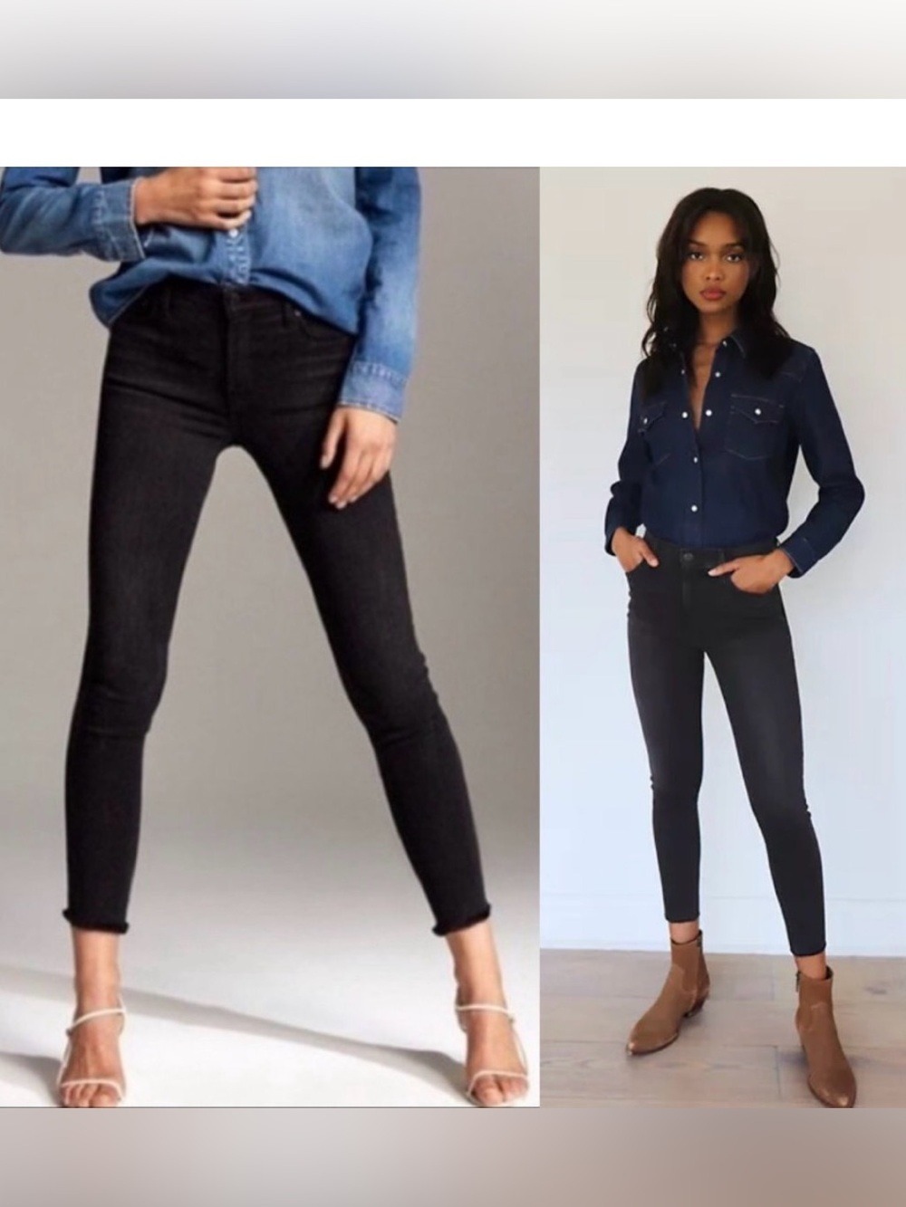 DENIM FORUM THE  NICO MID RISE  SKINNY CROP IN BLACK WOMENS SZ 26